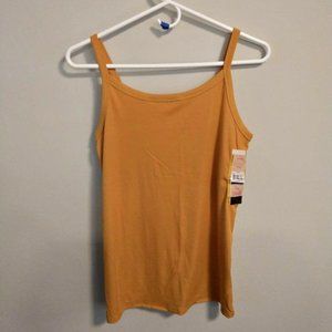 No Boundaries women's rib cami tank top dark yellow L (11-13), stretch W-323